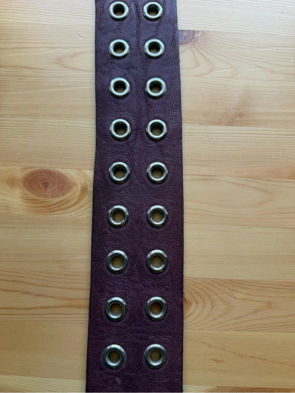 Double pronged purple/ mauve Leather Belt